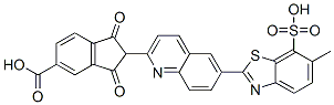 1,3-Dioxo-2-[6-(6-methyl-7-sulfo-2-benzothiazolyl)-2-quinolinyl]-2,3-dihydro-1H-indene-5-carboxylic acid Struktur