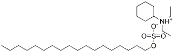 cyclohexyldiethylammonium octadecyl sulphate Struktur