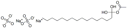 disodium 1-acetoxyhexadecanediol disulphate Struktur