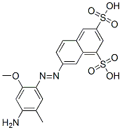 7-[(4-amino-2-methoxy-5-methylphenyl)azo]naphthalene-1,3-disulphonic acid Struktur