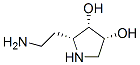 3,4-Pyrrolidinediol, 2-(2-aminoethyl)-, (2R,3S,4R)- (9CI) Struktur