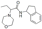 N-(Indan-1-yl)-2-morpholinobutyramide Struktur