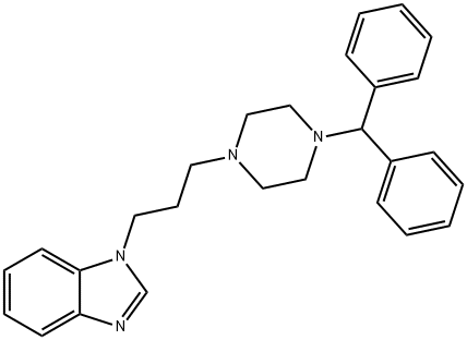 DIPHENYLMETHYL PIPERAZINYLBENZIMIDAZOLE Struktur