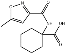 Cyclohexanecarboxylic acid, 1-[[(5-methyl-3-isoxazolyl)carbonyl]amino]- (9CI) Struktur