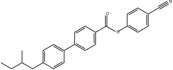 4'-(2-Methylbutyl)-(1,1'-biphenyl)-4-carboxylic acid, 4-cyanophenyl ester Struktur