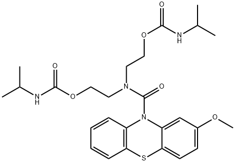 Bis(1-methylethylcarbamic acid)2,2'-(2-methoxy-10H-phenothiazin-10-ylcarbonylimino)diethyl ester Struktur