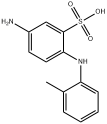 2-(2-methylanilino)-5-aminobenzenesulfonic acid Struktur