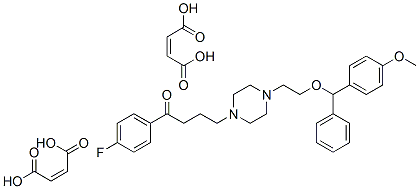 N-[2-(4-methoxybenzhydryloxy)ethyl]-N'-[3-(4-fluorobenzoyl)propyl]piperazine dimaleate Struktur