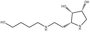 3,4-Pyrrolidinediol, 2-[2-[(4-hydroxybutyl)amino]ethyl]-, (2R,3S,4R)- (9CI) Struktur