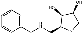 3,4-Pyrrolidinediol,2-[[(phenylmethyl)amino]methyl]-,(2S,3R,4S)-(9CI) Struktur