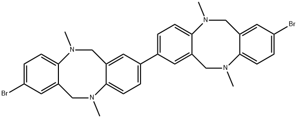 8,8'-DIBROMO-5,11,5'-TRIMETHYL-5,6,11,12,5',6',11',12'-OCTAHYDRO-[2,2']BI[DIBENZO[B,F][1,5]DIAZOCINYL] Struktur