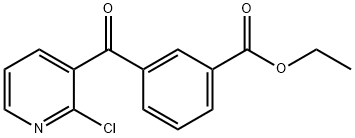 2-CHLORO-3-(3-ETHOXYCARBONYLBENZOYL)PYRIDINE Struktur