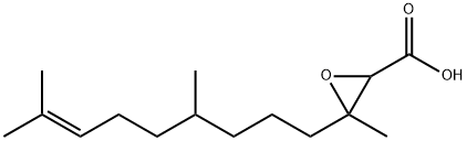 3-(4,8-dimethylnon-7-enyl)-3-methyloxirane-2-carboxylic acid Struktur