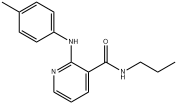 3-Pyridinecarboxamide, 2-((4-methylphenyl)amino)-N-propyl- Struktur