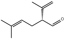 (R)-5-methyl-2-(1-methylvinyl)hex-4-enal  Struktur