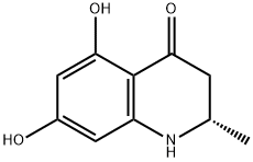 (-)-2,3-dihydro-5,7-dihydroxy-2-methyl-4-quinolone Struktur