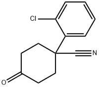 4-CYANO-4-(2-CHLOROPHENYL)CYCLOHEXANONE Struktur