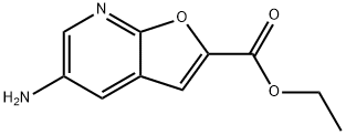 Furo[2,3-b]pyridine-2-carboxylic acid, 5-amino-, ethyl ester Struktur