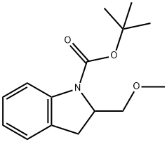 TERT-BUTYL 2-(METHOXYMETHYL)INDOLINE-1-CARBOXYLATE Struktur