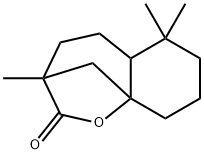 octahydro-3,6,6-trimethyl-2H-3,9a-methano-1-benzoxepin-2-one Struktur