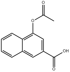 2-Naphthalenecarboxylic acid, 4-(acetyloxy)- Struktur