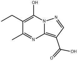 Pyrazolo[1,5-a]pyrimidine-3-carboxylic acid, 6-ethyl-7-hydroxy-5-methyl- (9CI) Struktur