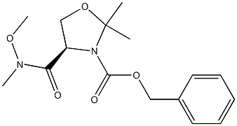 (R)-BENZYL 4-(N-METHOXY-N-METHYLCARBAMOYL)-2,2-DIMETHYLOXAZOLIDINE-3-CARBOXYLATE Struktur