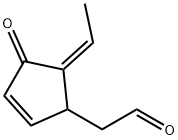 2-Cyclopentene-1-acetaldehyde, 5-ethylidene-4-oxo-, (5Z)- (9CI) Struktur