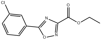 Ethyl 5-(3-chlorophenyl)-[1,2,4]oxadiazole-3-carboxylate Struktur