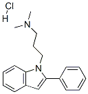 N,N-dimethyl-3-(2-phenylindol-1-yl)propan-1-amine hydrochloride Struktur