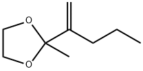 1,3-Dioxolane,  2-methyl-2-(1-methylenebutyl)- Struktur