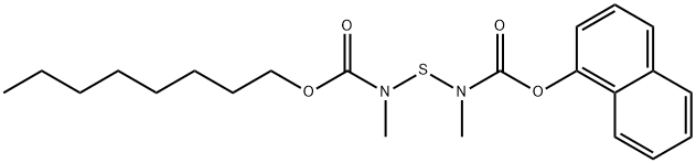 [[Octyloxycarbonyl(methyl)amino]thio]-N-methylcarbamic acid 1-naphtyl ester Struktur