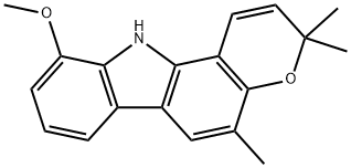 3,11-Dihydro-10-methoxy-3,3,5-trimethylpyrano[3,2-a]carbazole Struktur