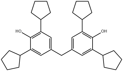 4,4'-methylenebis[2,6-dicyclopentylphenol]  Struktur