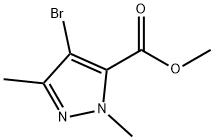 1H-Pyrazole-5-carboxylic acid, 4-bromo-1,3-dimethyl-, methyl ester Struktur