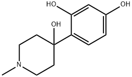 1,3-Benzenediol, 4-(4-hydroxy-1-methyl-4-piperidinyl)- (9CI) Struktur