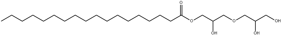 3-(2,3-dihydroxypropoxy)-2-hydroxypropyl stearate Struktur