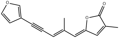 (5Z)-5-[(E)-2-Methyl-5-(3-furyl)-2-pentene-4-ynylidene]-3-methyl-2(5H)-furanone Struktur