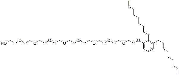 26-(dinonylphenoxy)-3,6,9,12,15,18,21,24-octaoxahexacosan-1-ol Struktur