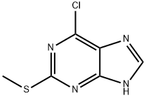 6-chloro-2-(methylthio)-7H-purine Struktur