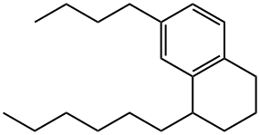 1,2,3,4-Tetrahydro-7-butyl-1-hexylnaphthalene Struktur