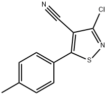 3-CHLORO-5-(4-METHYLPHENYL)ISOTHIAZOLE-4-CARBONITRILE Struktur