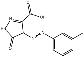 4,5-dihydro-5-oxo-4-[(m-tolyl)azo]-1H-pyrazole-3-carboxylic acid Struktur