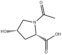 L-Proline, 1-acetyl-4-hydroxy-, cis- (9CI) Struktur