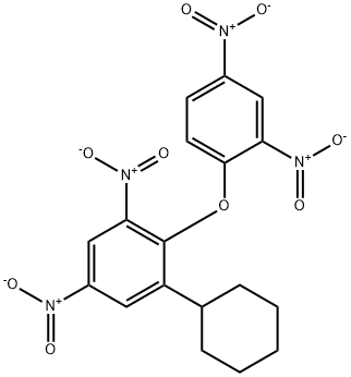 (2-Cyclohexyl-4,6-dinitrophenyl)(2,4-dinitrophenyl) ether Struktur