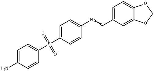 4-[4-(benzo[1,3]dioxol-5-ylmethylideneamino)phenyl]sulfonylaniline Struktur