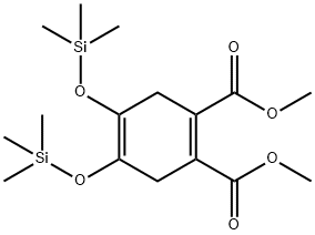 4,5-Bis[(trimethylsilyl)oxy]-1,4-cyclohexadiene-1,2-dicarboxylic acid dimethyl ester Struktur