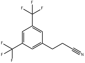 3-(3,5-bis-trifluoromethyl-phenyl)-propionitrile Struktur