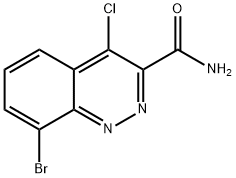 8-bromo-4-chlorocinnoline-3-carboxamide Struktur