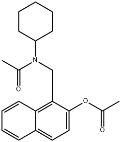 [1-[(acetyl-cyclohexyl-amino)methyl]naphthalen-2-yl] acetate Struktur